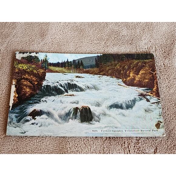 Postcard Lot c1909 Yellowstone National Park Firehole Cascade Old Faithful - Picture 7 of 9